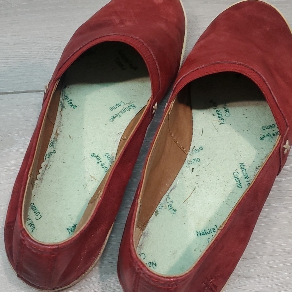 Frye Womens Melanie Leather Burn red Comfort Loafer Flats shoes sz 8M - Picture 13 of 15